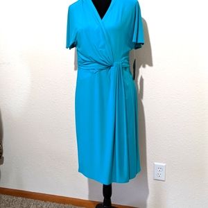 Jones New York teal green dress, size 16 NWT